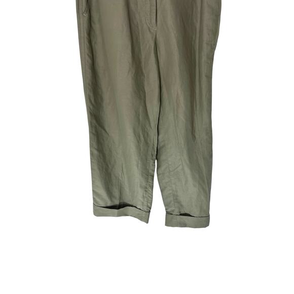 Cambio Pants Gray Basic Casual‎ Linen Blend Relaxed Cropped Pants Size 10 - Picture 7 of 15